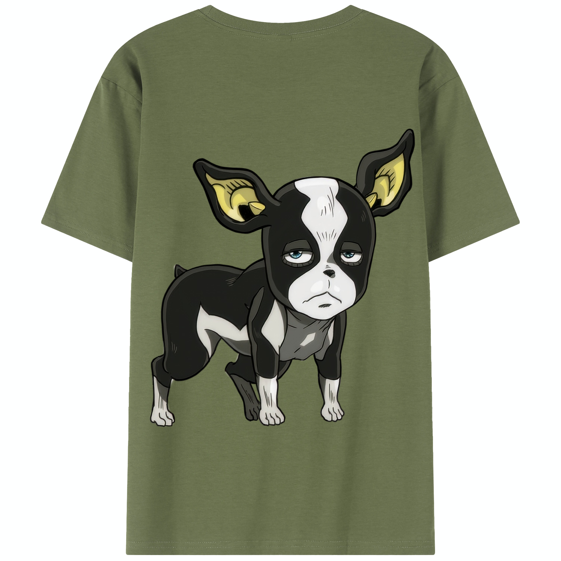 （画像用） ジョジョの奇妙な冒険 イギー JoJo's Bizarre Adventure Iggy 綿100％半袖Tシャツ（背面プリント）